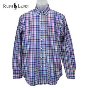 Ralph Lauren | Men’s Medium | Poplin Multicolor Check Slim Fit Long Sleeve Shirt